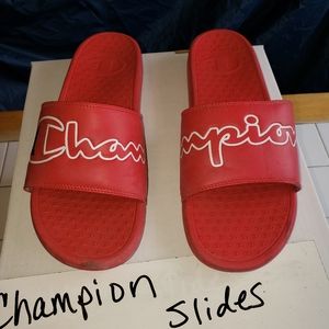 Red CHAMPION Slides. Men's size 11M